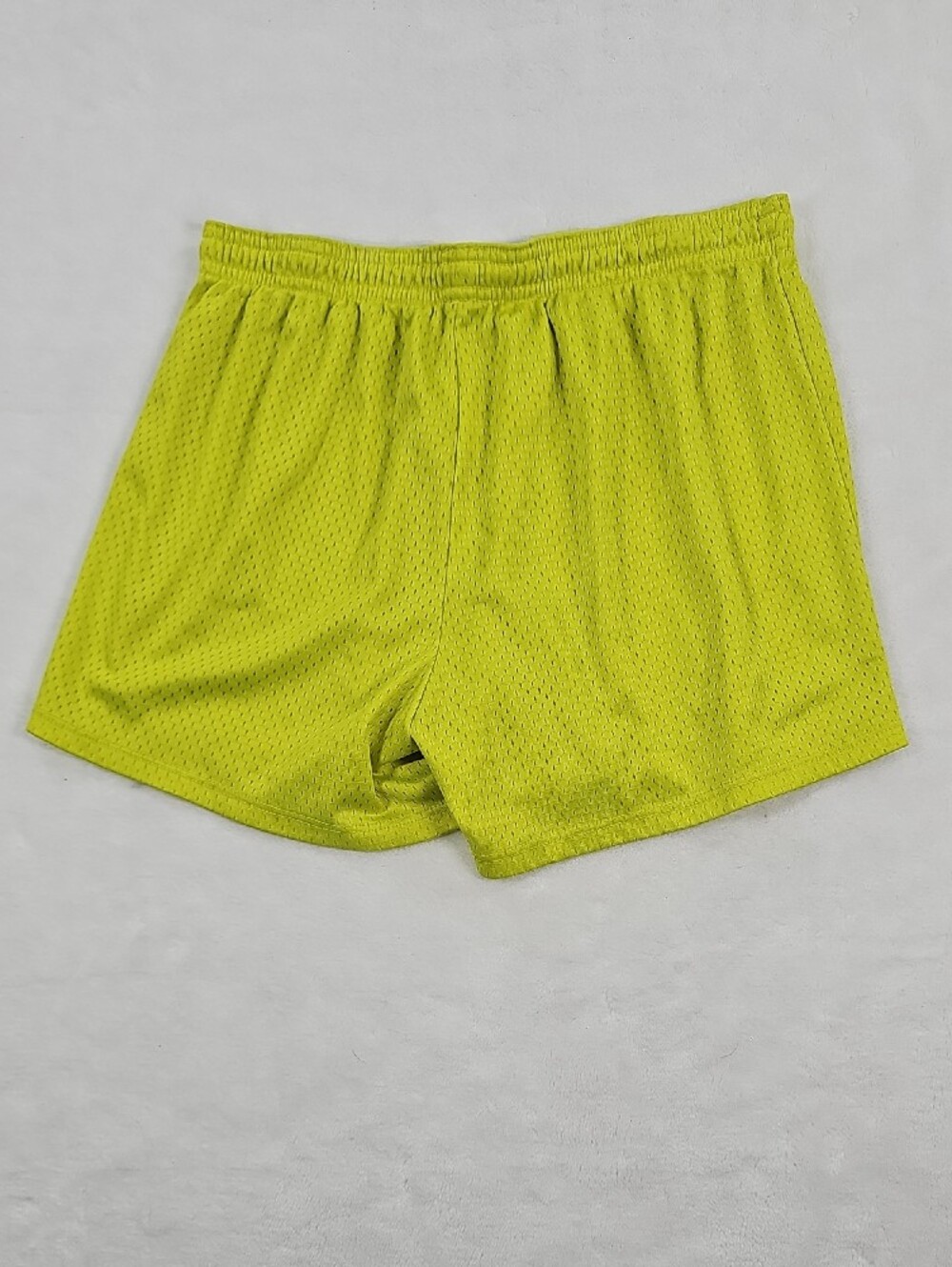 Champion Authentic Mesh Athletic Shorts Lime Green Neon Yellow Mens Small 7791 - Picture 5 of 5